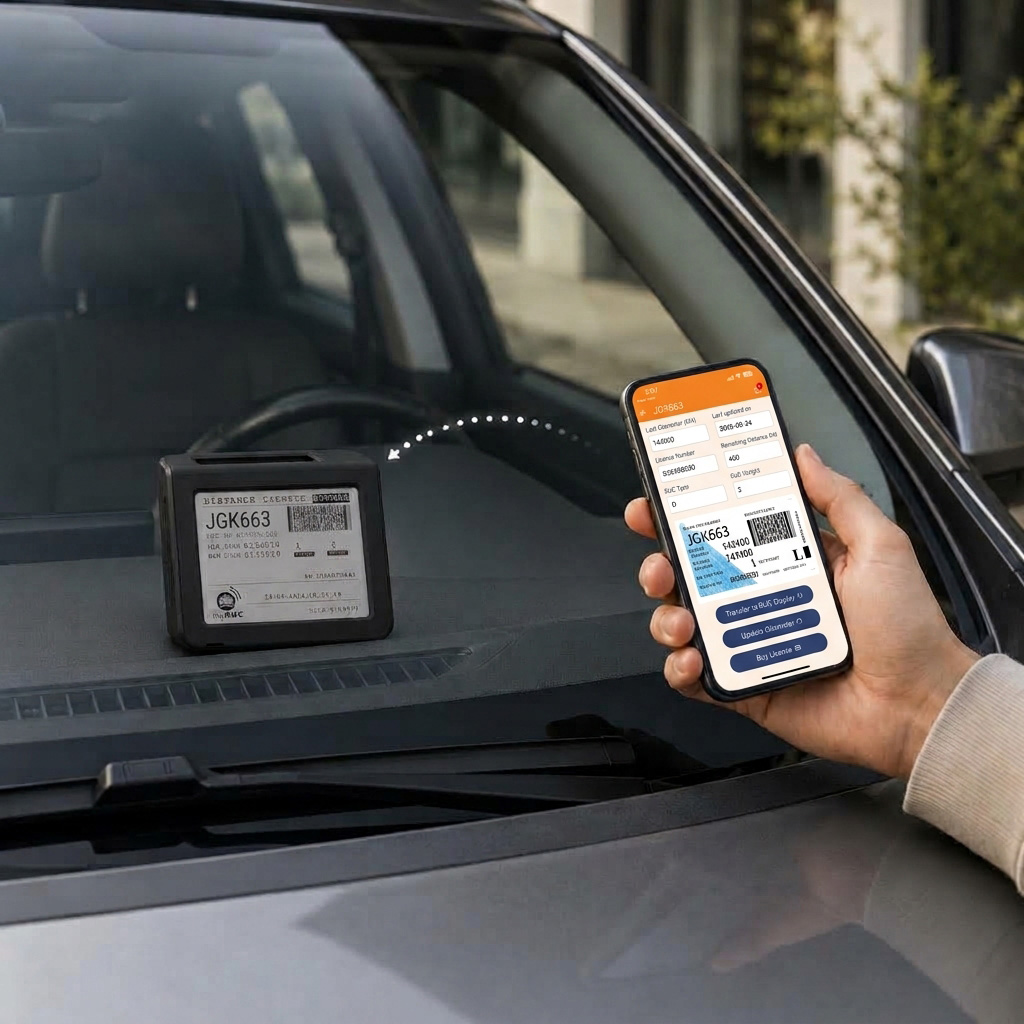 myRUC app digital licence transfer screen